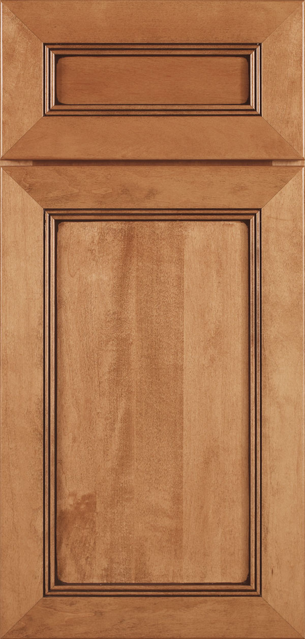 Bancroft 5 pc Cherry Reverse Raised Panel Cabinet Door Butternut Coffee