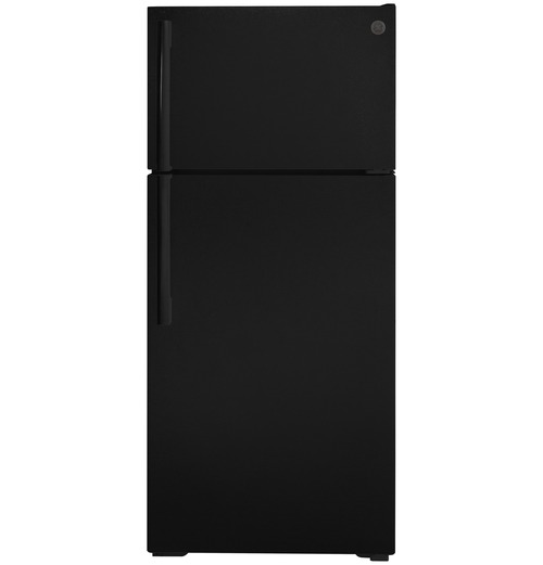GE black top freezer refrigerator