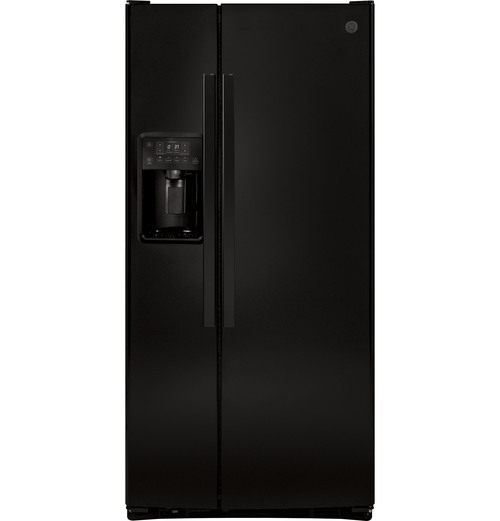 GE black 23.2 side by side refrigerator