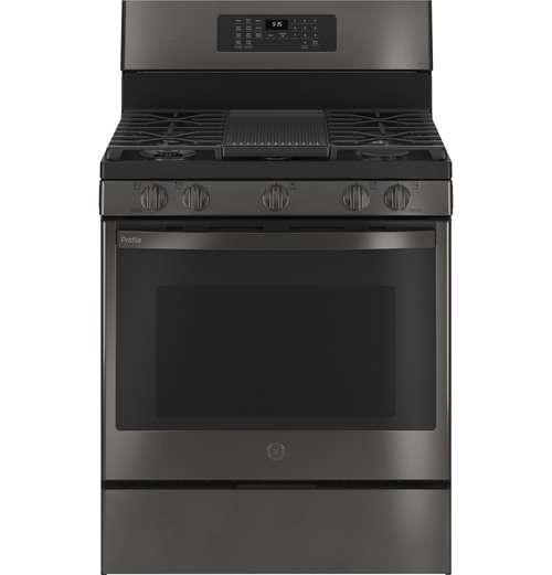 GE smart self clean gas range grey stove