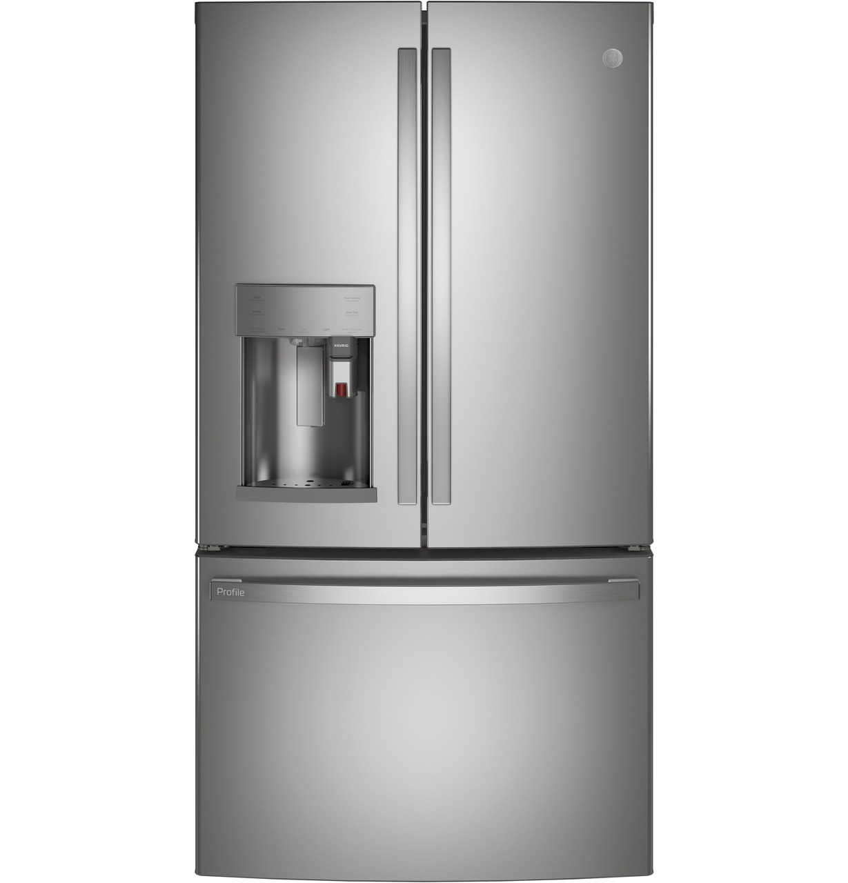 GE smart french door refrigerator with built in keurig