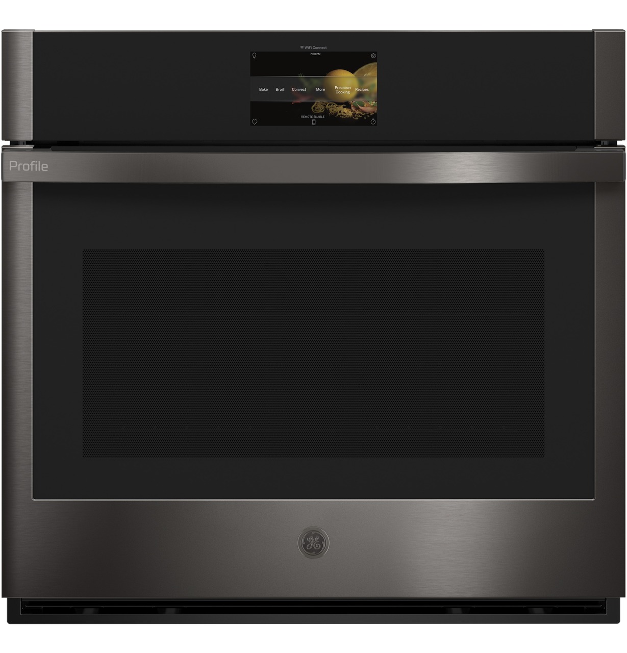 GE smart built-in convection single wall oven with in-oven camera