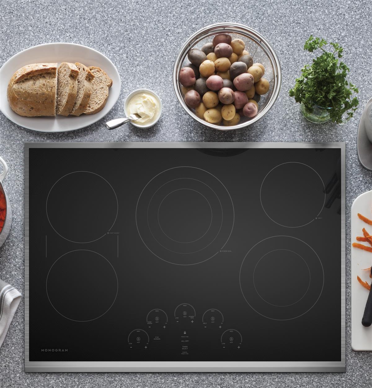Monogram touch control electric cooktop