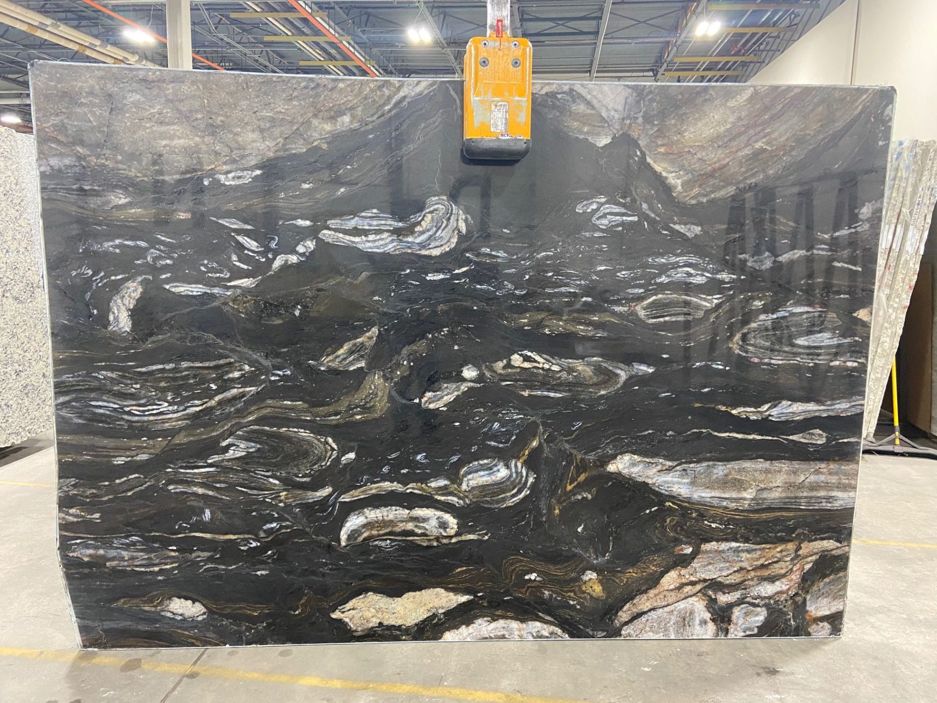 Slab of Oyster Black countertop