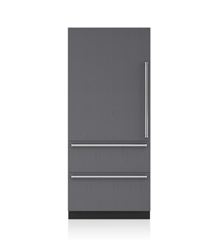 Sub zero 36 inch designer over and under panel refrigerator