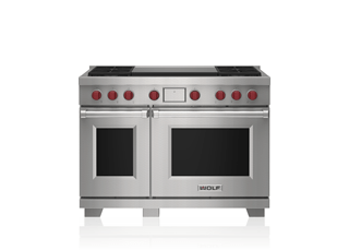 Wolf 4 burner dual fuel range oven with dual griddle