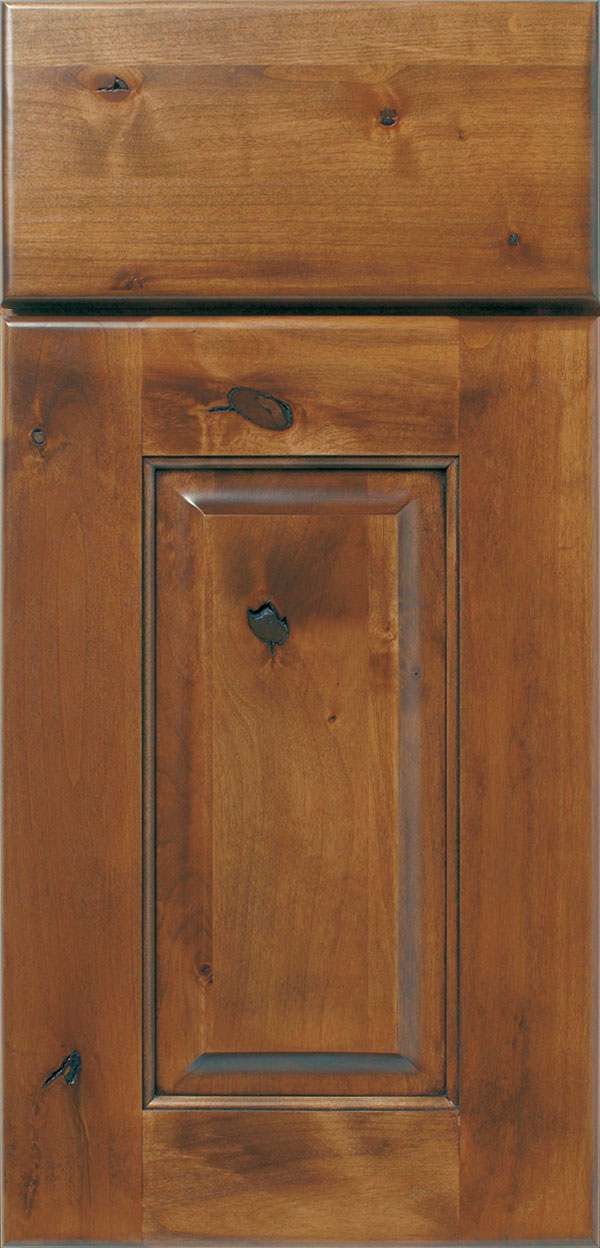 Lodge Rustic Alder Sage Raised Panel Cabinet Door